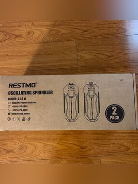 RESTMO 2 Pack Oscillating Sprinkler with Metal Base, Sprinklers for Yard